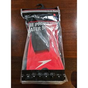 Speedo Unisex-Adult Swim Training Switchblade Fins, Red, US Men 9-10/Women 11-12